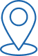 Icône de repère géographique bleu. Symbole de localisation pour carte, adresse ou point d'intérêt.